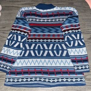 vintage Croquet Club XOXO colorful geometric sweater made in the USA 80s 90s L